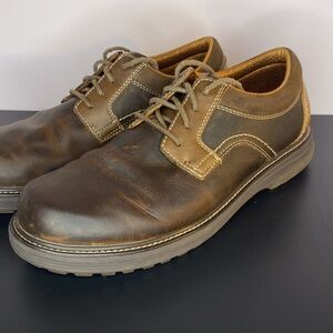 Skechers Brown Leather Oxfords with Durable Sole Men’s Size 12